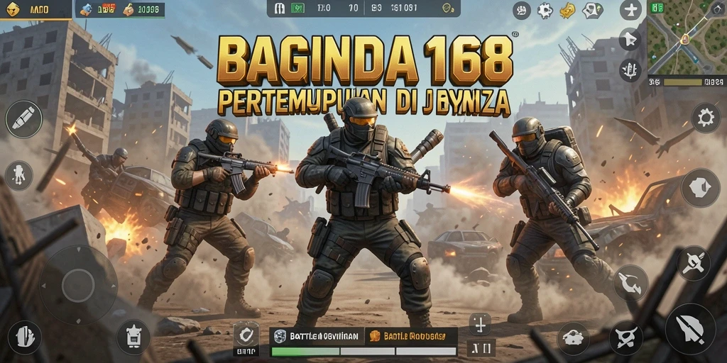 Gambaran gameplay seru dari BAGINDA168 dalam pertempuran Battle Royale.