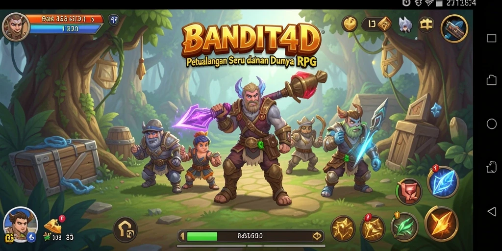 Tampilan gameplay BANDIT4D yang penuh dengan aksi dan petualangan RPG.