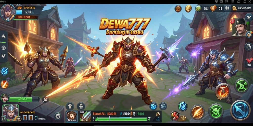 Tampilan gameplay dinamis dan strategi dalam DEWA777.
