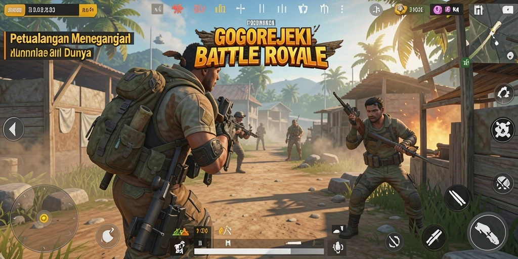Gameplay seru dan menegangkan di GOGOREJEKI saat bertarung dengan pemain lain.