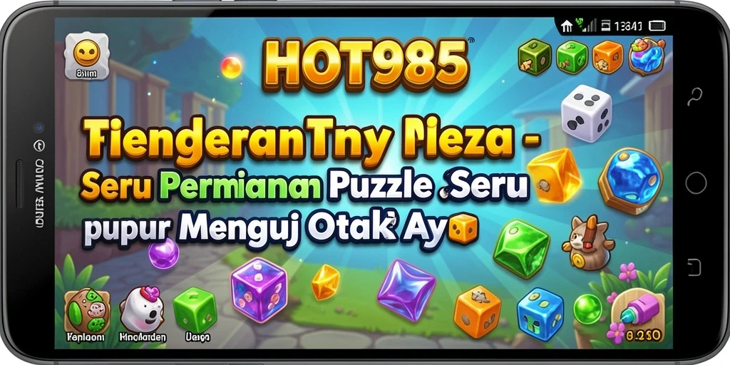 Menampilkan gameplay seru di HOT985 saat menyusun puzzle.