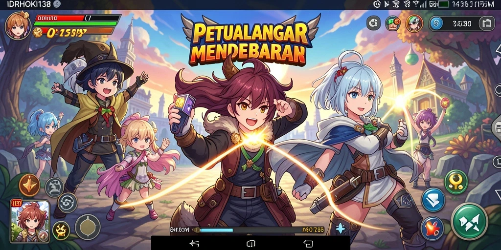 Screenshot gameplay IDRHOKI138 menunjukkan pertarungan seru di dunia Anime.