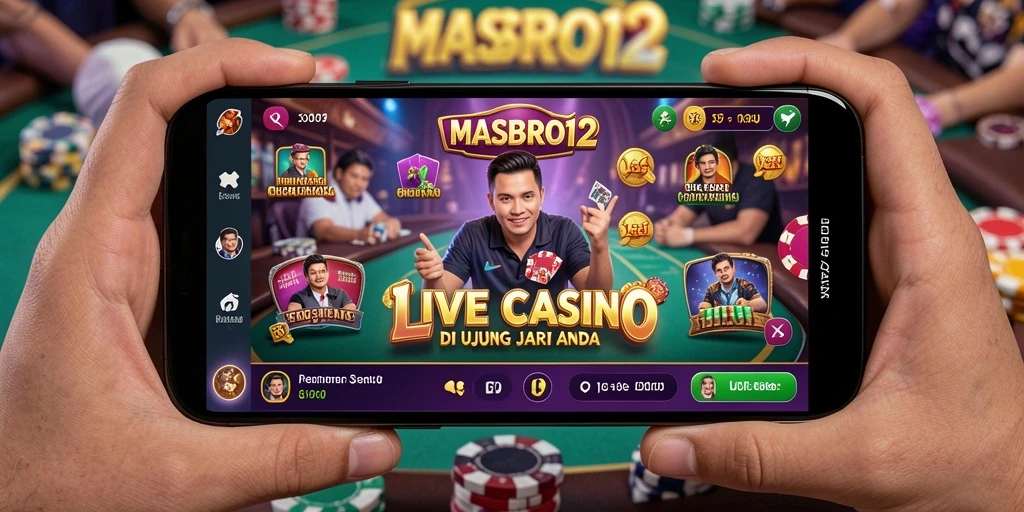 Tampilan gameplay Live Casino yang mengasyikkan di MASBRO12.