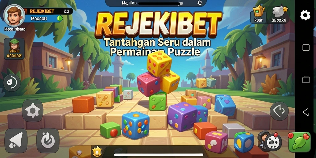 Tampilan permainan <strong>REJEKIBET</strong> dengan grafis puzzle yang colorful.