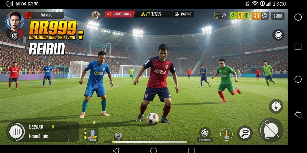 Tampilan gameplay menarik dari game sepak bola RR999.