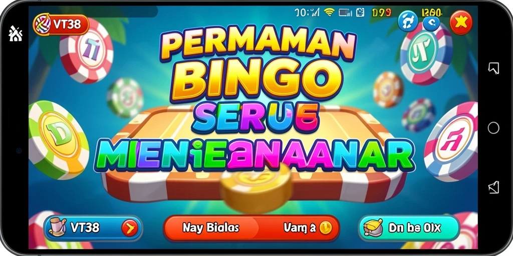 Screenshot gameplay memperlihatkan suasana permainan Bingo yang ceria.