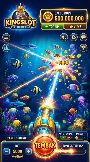 Tampilan utama aplikasi kingslot dengan berbagai kategori aplikasi.